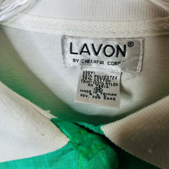 Lavon by Cheerful Corp Vintage Color Block 80's 90's Polo Shirt - Picture 3 of 6